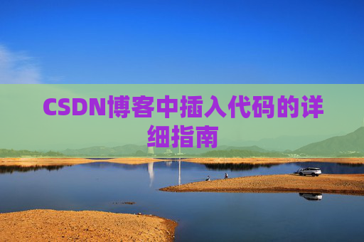 CSDN博客中插入代码的详细指南